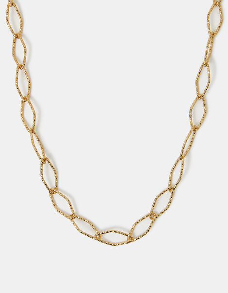 14ct Gold-Plated Diamond Cut Chain Necklace, , large