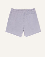 Mens Seersucker Stripe Swimming Shorts, Grey (GREY), large