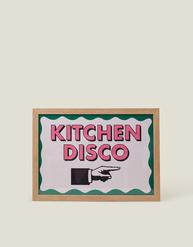Pink Giraffe Print Co Kitchen Disco Framed A3 Art Print, , large