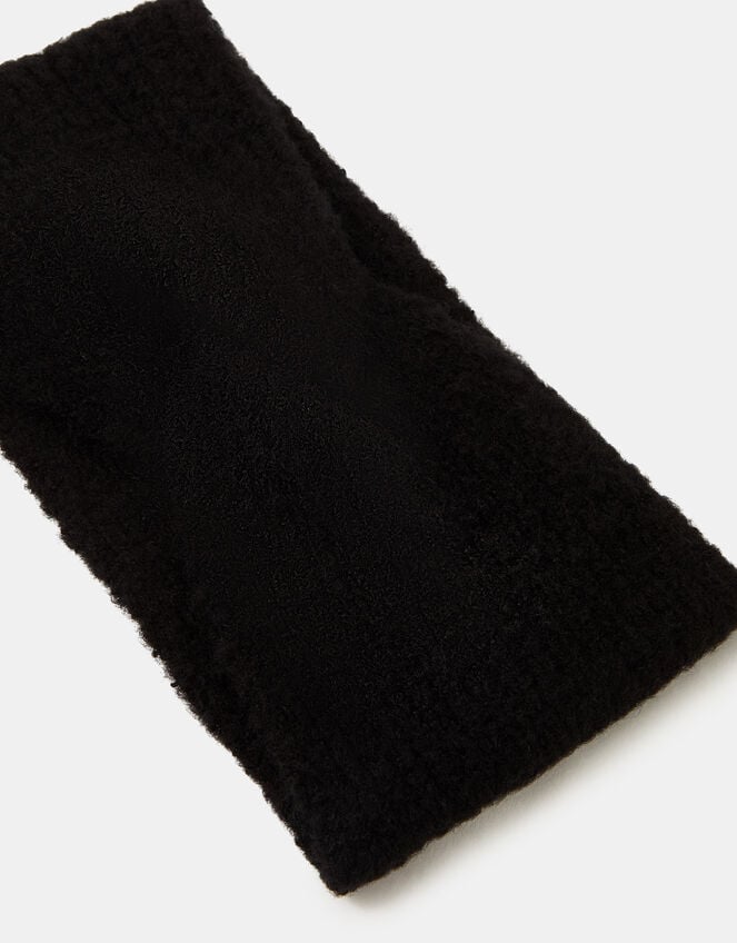 Soft Knit Bando Headband, Black (BLACK), large