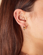 14ct Gold-Plated Charm Bead Earrings, , large