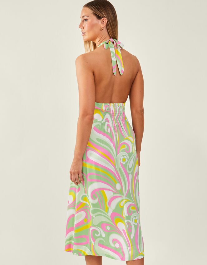 Swirl Halter Dress, Multi (BRIGHTS-MULTI), large