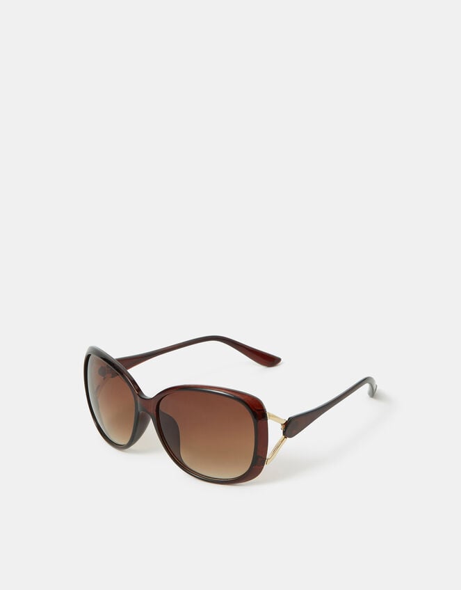 Metal Detail Wrap Sunglasses, , large