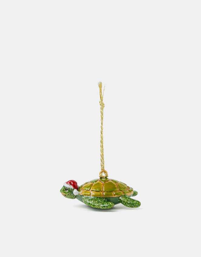 Turtle Enamel Christmas Tree Decoration, , large
