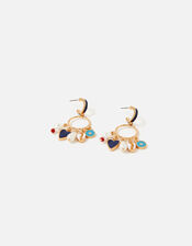 St Ives Statement Charmy Hoop Earrings, , large