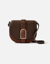 Shania Suedette Cross-Body Bag , Brown (CHOCOLATE), large