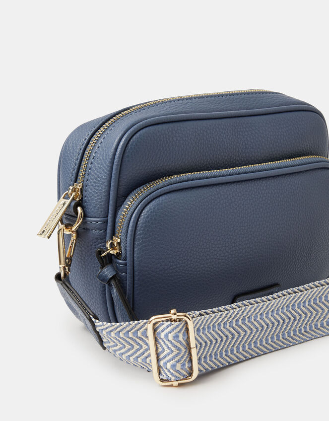 Double Zip Crossbody Bag, , large