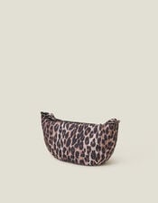 Leopard Print Nylon Sling Cross-Body Bag, , large