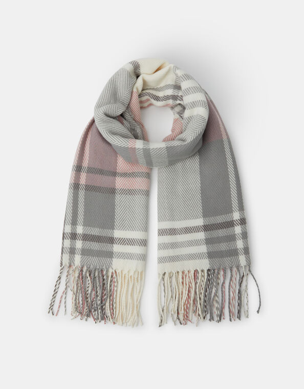 Pastel Check Blanket Scarf, , large