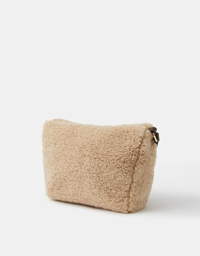 Faux Shearling Crossbody Bag, , large