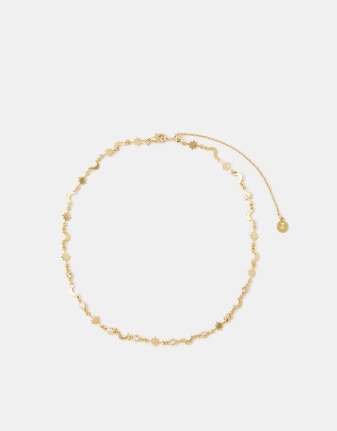 14ct Gold-Plated Celestial Choker Necklace, , large