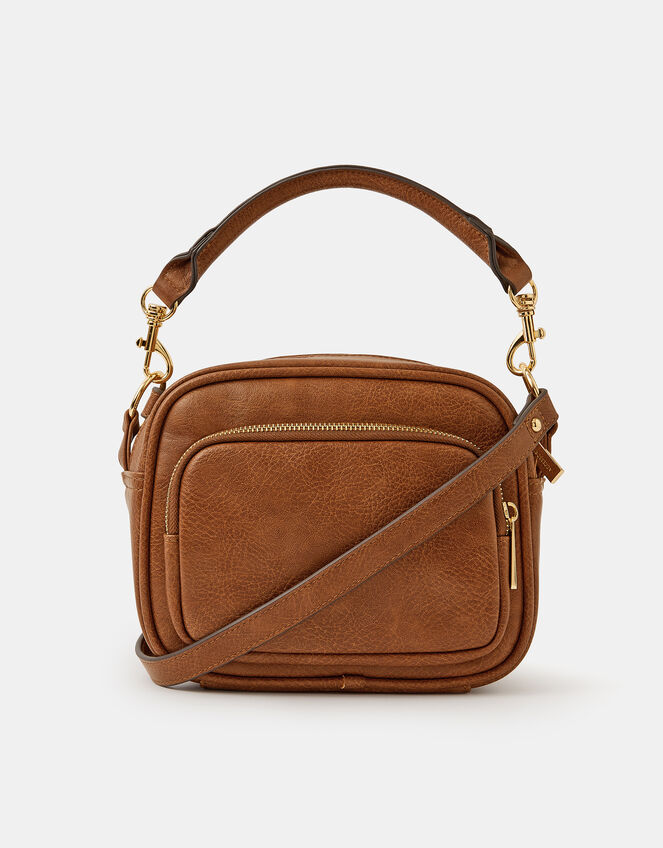 Boxy Crossbody Bag, Tan (TAN), large