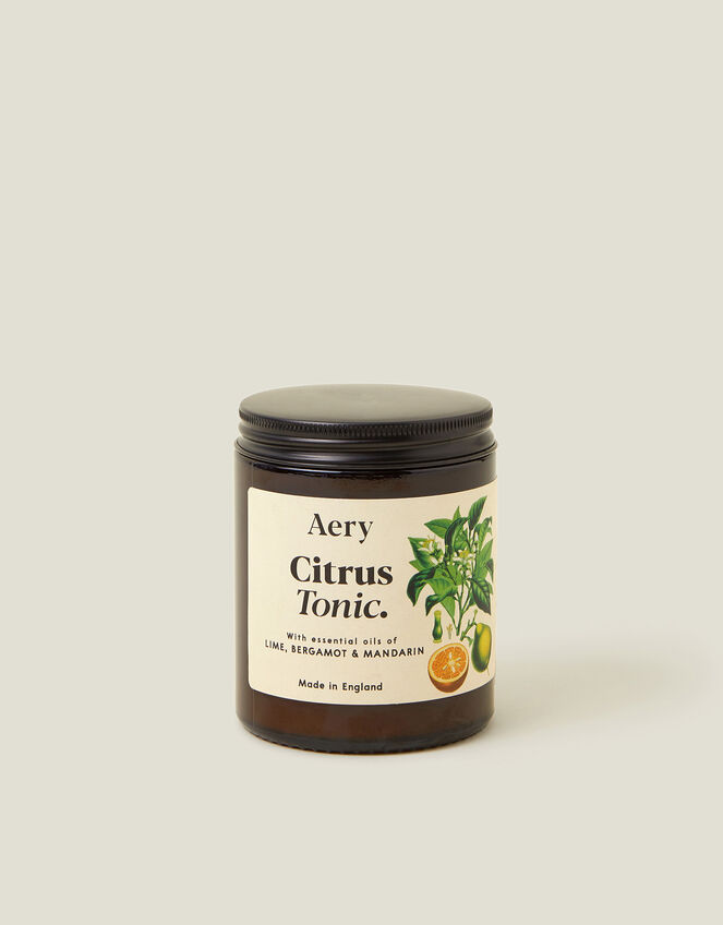 Aery Citrus Tonic Scented Jar Soy Candle, , large