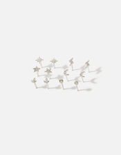 Star, Moon and Lightning Stud Earring Multipack, , large