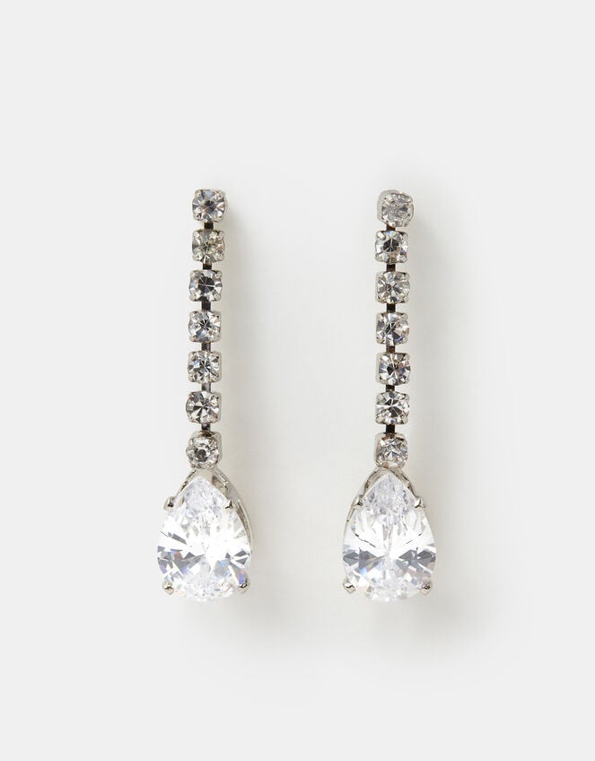 Crystal Teardrop Earrings, , large
