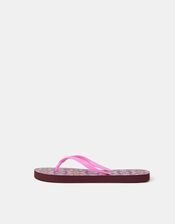 Tile Print Flip Flops, Natural (NATURAL), large