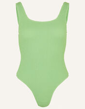 Crinkle Swimsuit, Green (MINT), large
