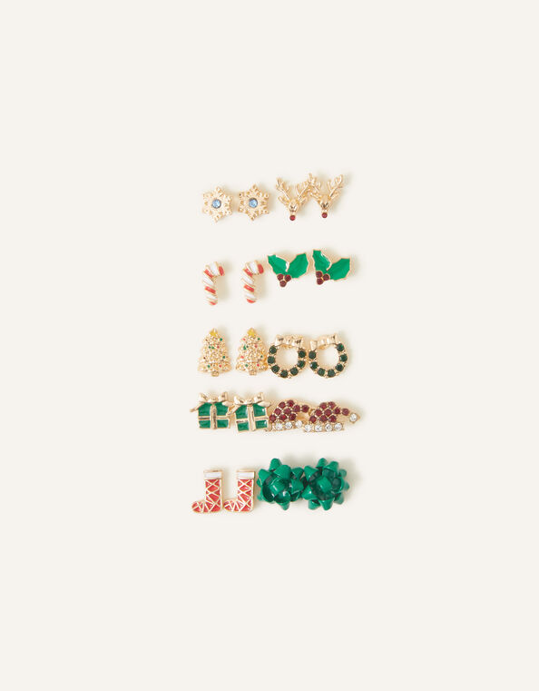 Christmas Stud Earrings 10 Pack, , large