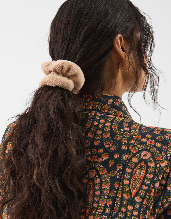2-Pack Faux Fur Hair Scrunchies, , large