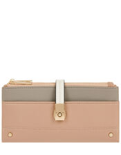 Colour-Block Flip Lock Wallet, , large