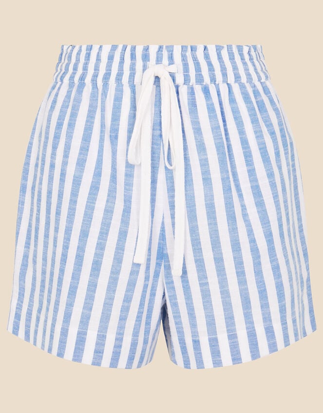 Stripe Co-ord Shorts, Blue (LIGHT BLUE), large