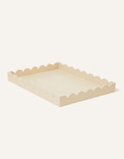 Large Wood Scallop Tray, , large