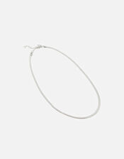 Platinum-Plated Omega Chain Necklace, , large