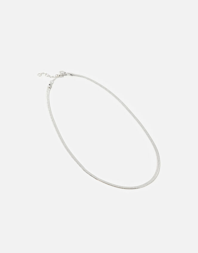 Platinum-Plated Omega Chain Necklace, , large