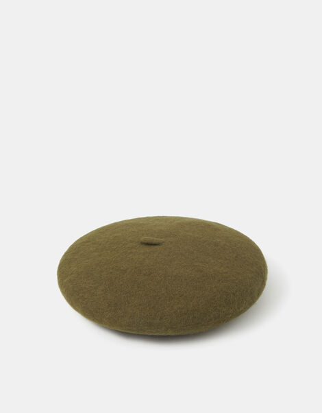 Wool Beret, Green (OLIVE), large