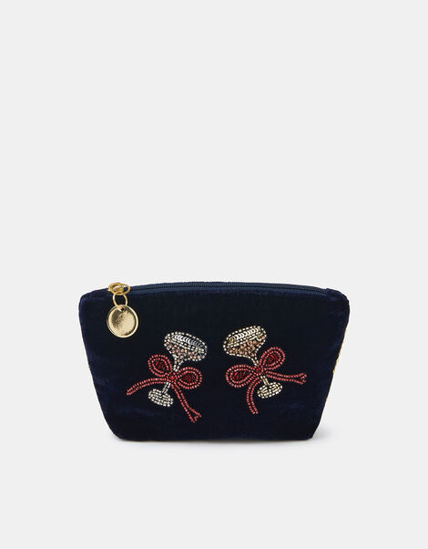 Champagne Glass Velvet Coin Purse, , large