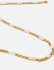 14ct Gold-Plated Figaro Chain Necklace, , large