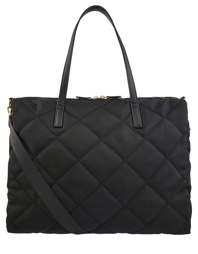Harri Quilted Weekender Bag, Black (BLACK), large
