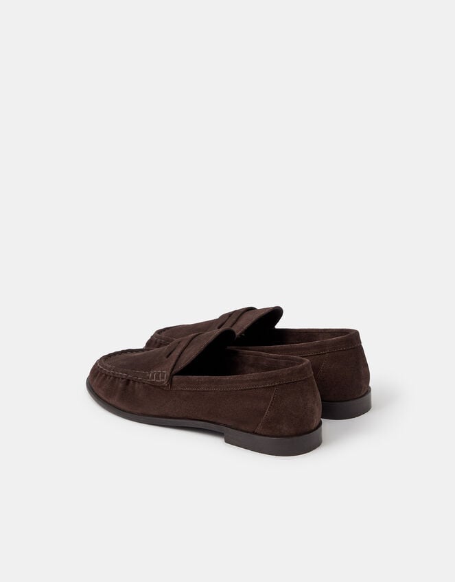 Suede Loafers, Brown (CHOCOLATE), large