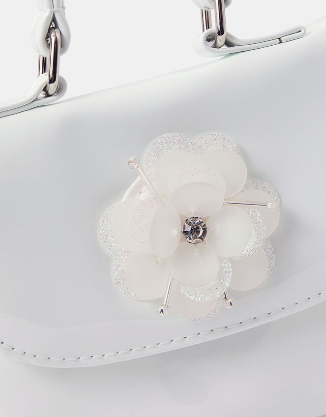 Girls Appliqué Flower Handbag, , large