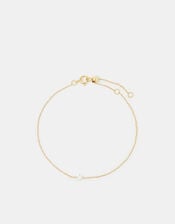 Lab Grown Diamond 0.1ct Chain Bracelet 9ct Gold, , large
