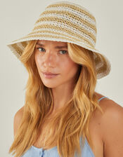 Woven Stripe Bucket Hat, , large