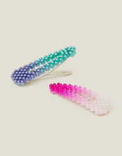 2-Pack Girls Ombre Pearl Clips, , large