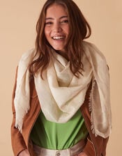 Burnout Lightweight Scarf, Cream (CREAM), large