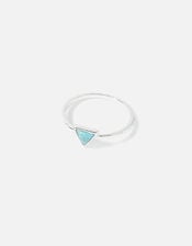 Sterling Silver Healing Stone Turquoise Ring, Blue (TURQUOISE), large
