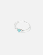 Sterling Silver Healing Stone Turquoise Ring, Blue (TURQUOISE), large