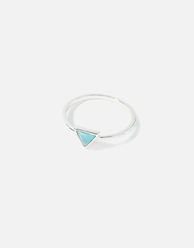 Sterling Silver Healing Stone Turquoise Ring, Blue (TURQUOISE), large
