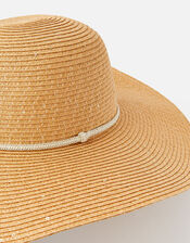 Santorini Sequin Floppy hat , Natural (NATURAL), large