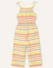 Embellished Tropical Print Jumpsuit, Multi (BRIGHTS-MULTI), large