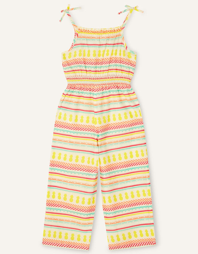 Embellished Tropical Print Jumpsuit, Multi (BRIGHTS-MULTI), large