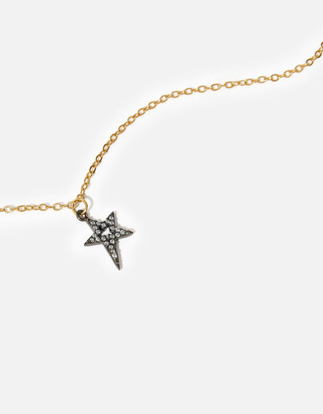 Gold-Plated Star Pendant Necklace, , large