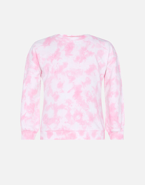 Girls Tie Dye Sweatshirt Pink, Pink (PINK), large