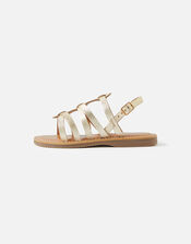 Girls Gladiator Sandals, Metallic (METALLICS), large