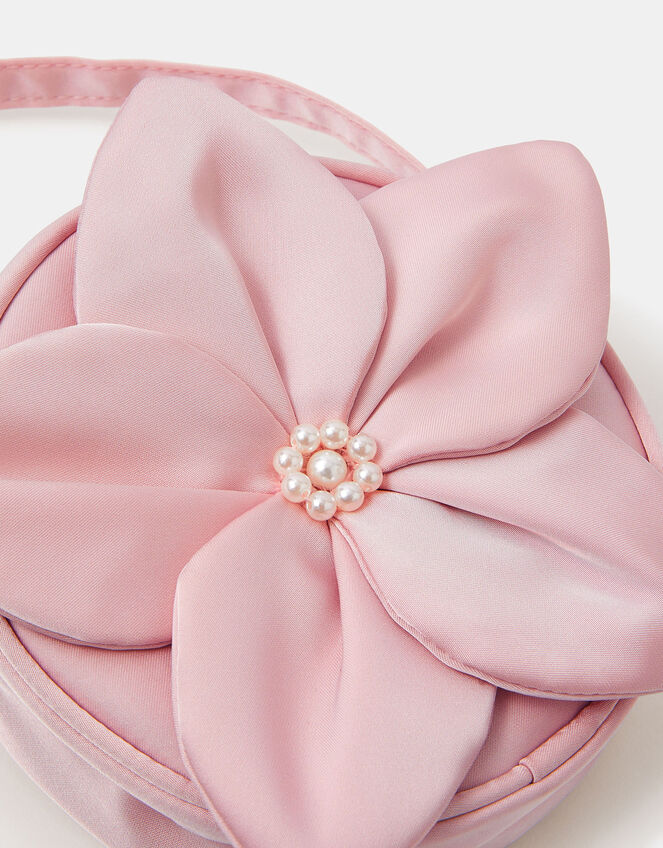 Girls Appliqué Flower Handbag, , large