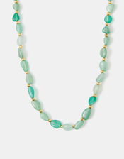 14ct Gold-Plated Aventurine Stone Necklace, , large