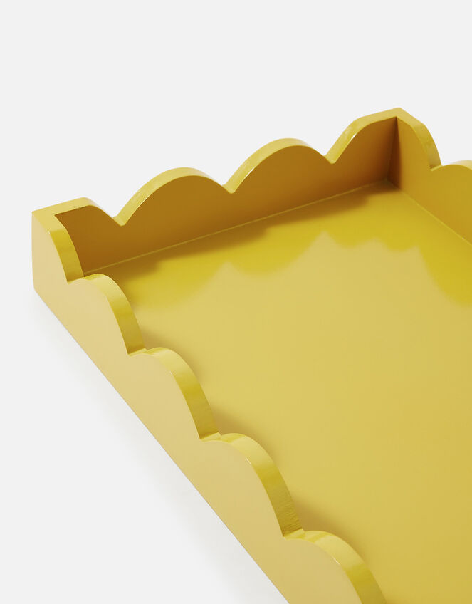 Medium Wooden Tray with Scalloped Edge Trays & Coasters Accessorize UK